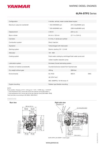 Specification datasheet - 6LPA-STP2