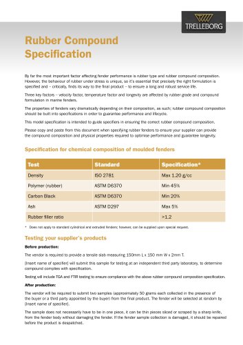 Guide - Rubber Compound Specification