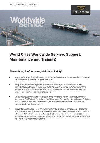 Trelleborg SeaTechnikTM World Wide Service