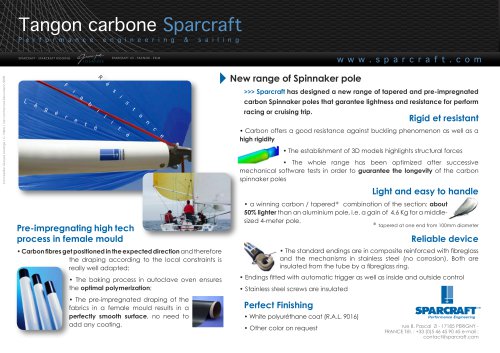 Tangon carbone Sparcraft