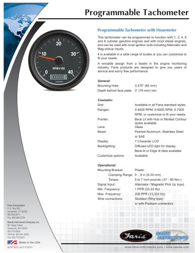 Programmable Tachometer