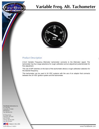 Variable Frequency Tachometer