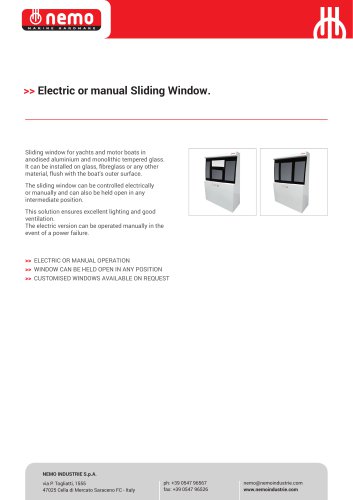 Electric or manual Sliding Window