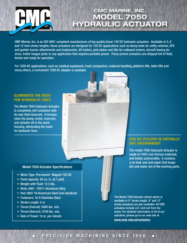 MODEL 7050 HYDRAULIC ACTUATOR