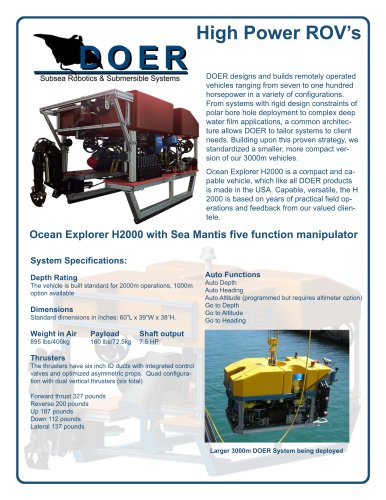 DOER High Powered ROVs