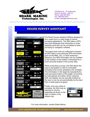 Shark Survey Assistant Brochure