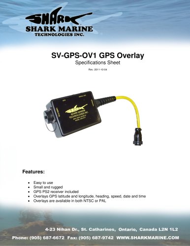 SV-GPS-OV1 Spec Sheet