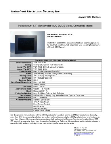 FPM-84-NTSC & FPM-84T-NTSC