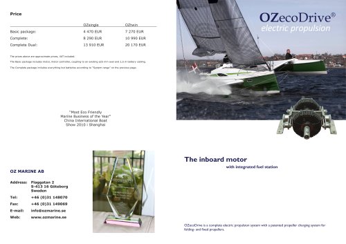 Product leaflet OZecoDrive 2012