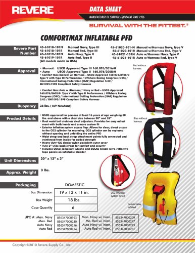 Comfort max - inflatable PFD