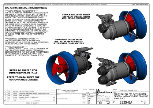 BRUSHLESS DC THRUSTER OPTIONS/DRAWINGS