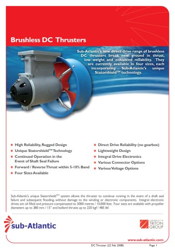 Brushless DC Thrusters Data Sheet