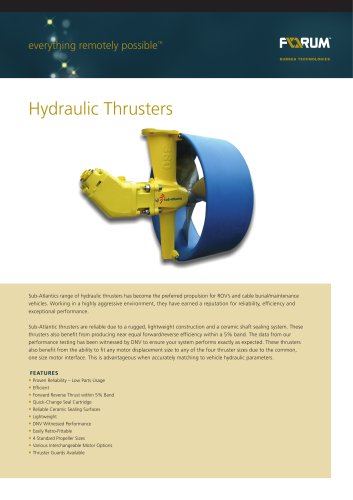 FOR233_Hydraulic_Thrusters_Data_Sheet_100312