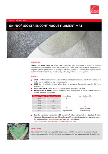 Unifilo® U800 series