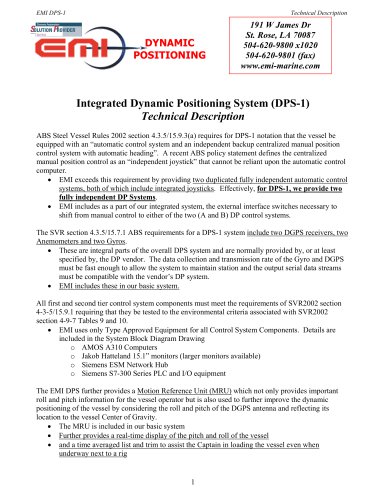 DPS-1 Technical Description