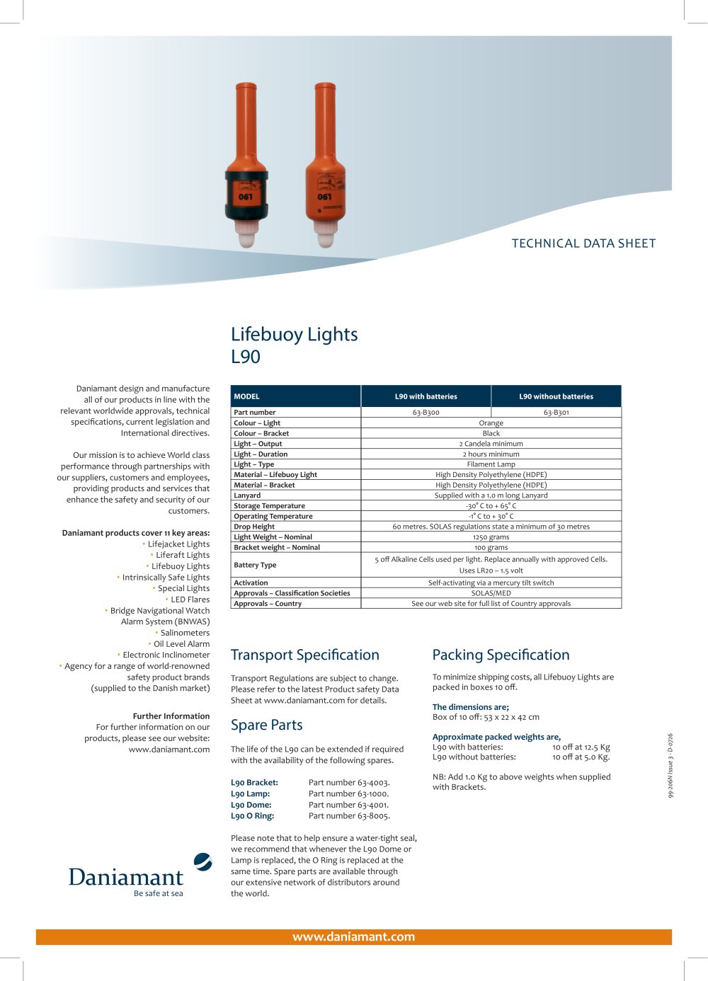 Lifebuoy Lights  L90 - Daniamant