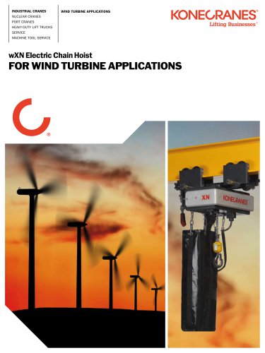 Hoists and Winches for Wind Turbine Applications