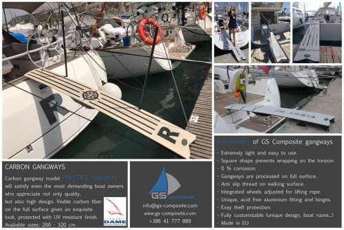 Carbon gangway – model PRESTIGE CARBON