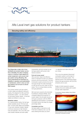 Alfa Laval inert gas solutions for product tankers