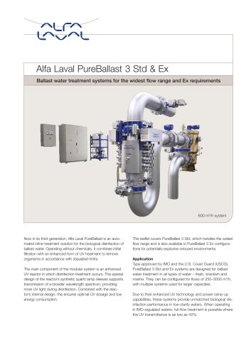 Alfa Laval PureBallast 3 Std & Ex