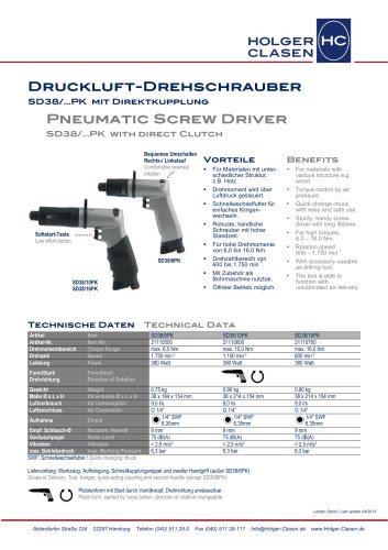 Pneumatic Screw Driver