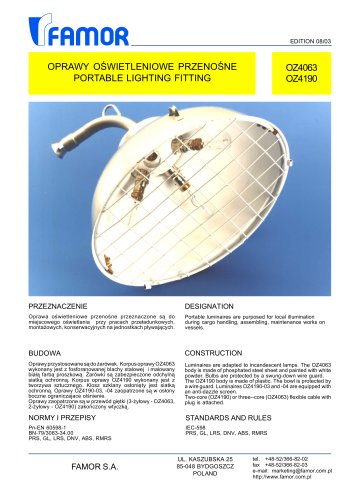 PORTABLE LIGHTING FITTING