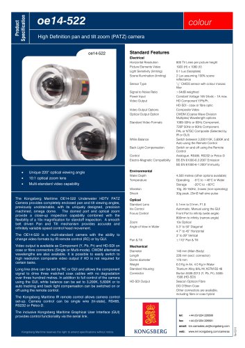 OE14-522 - High Definition Pan and Tilt Zoom (PATZ) Camera