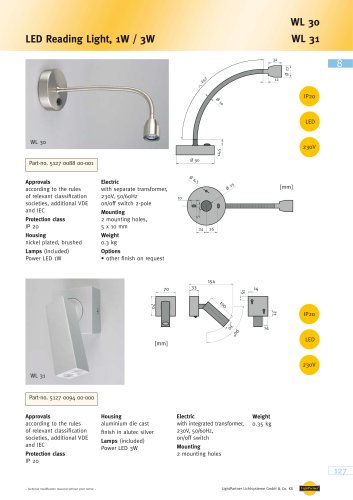 WL 30 LED Reading Light