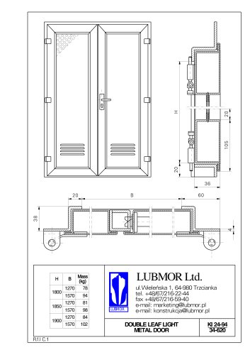 DOUBLE LEAF LIGHT METAL DOOR