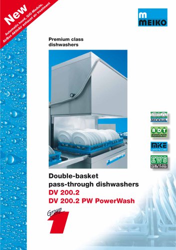 Catalogue Hood-type glass and-dishwashing machines Premium-line DV 200.2