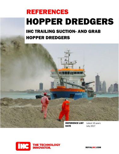 REFERENCES HOPPER DREDGERS IHC TRAILING HOPPER DREDGERS SUCTION- AND GRAB