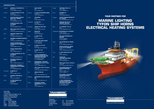 Marine Lighting tyfon ship horns electrical heating sstème