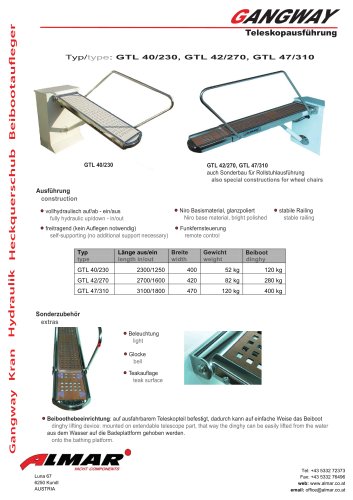 Telescope gangways standard