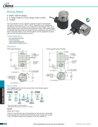 D-Cryo Series Solenoid Valve