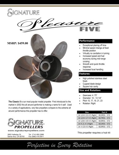 Pleasure five Brochure