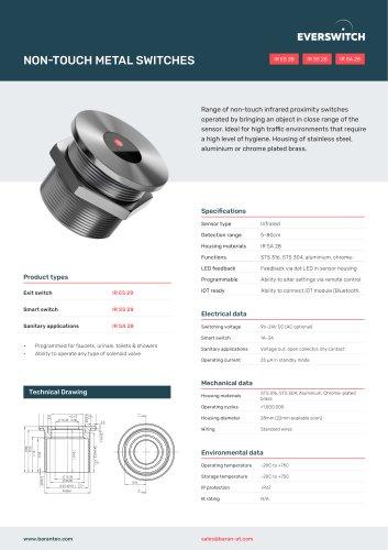 Non-Touch IR Product Data Sheet