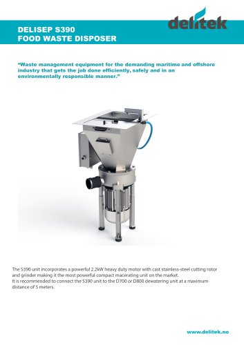 DeliSep-S390 (Food waste disposer)