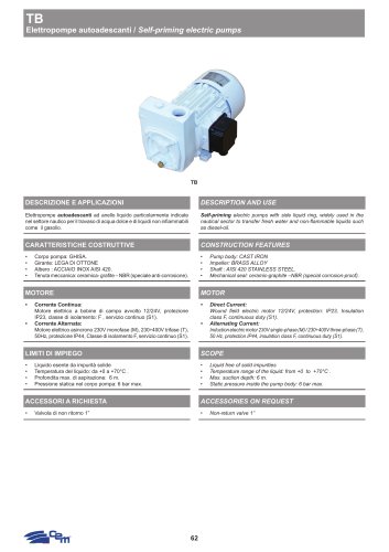 ELETTROPOMPE AUTOADESCANTI TB