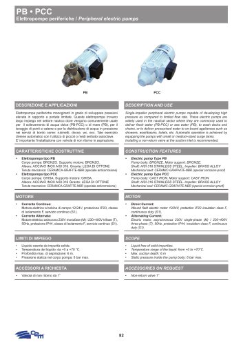 ELETTROPOMPE PERIFERICHE PB • PCC