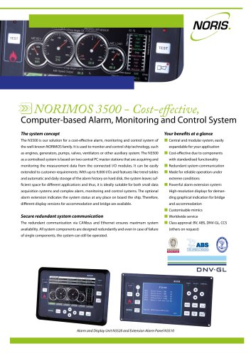 Flyer NORIMOS 3500 - Computer-based Alarm, Monitoring and Control System