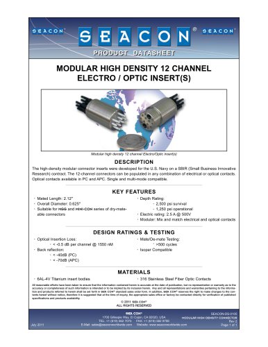 SEACON-DS-0105 Modular High Density Connector Rev 2