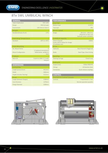 8Te SWL UMBILICAL WINCH