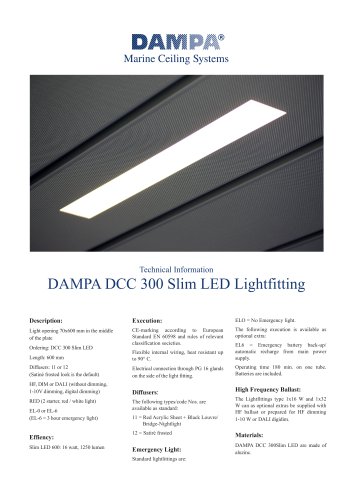 DCC 300 LED Slim Light brochure