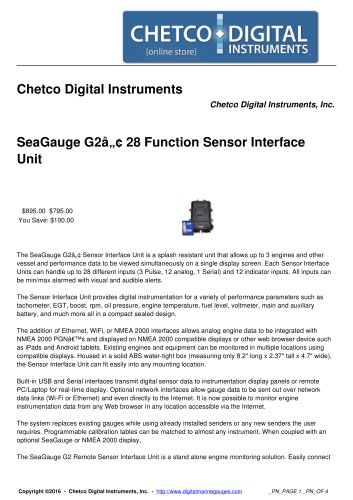 SeaGauge G2™ 28