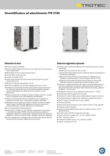 Deumidificatore ad adsorbimento TTR 3700