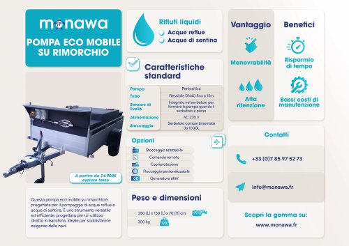 Pompa eco mobile su rimorchio