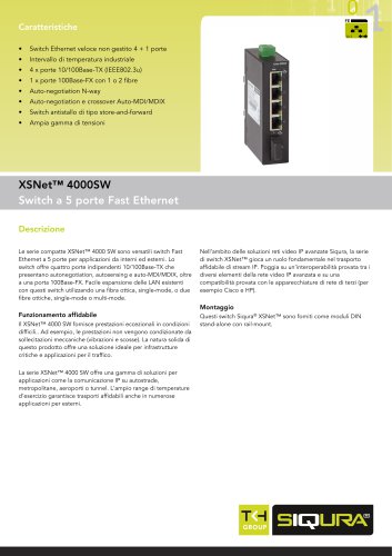 XSNet 4010 SW - 4-port + 1-port switch