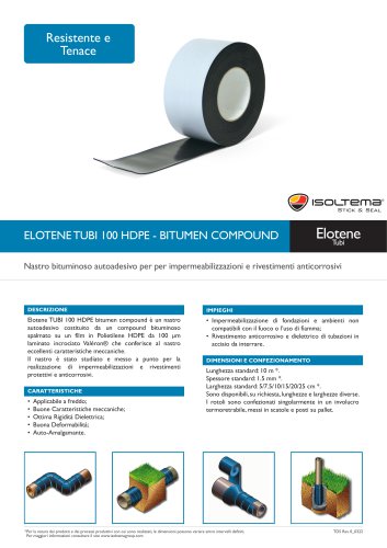 ELOTENE TUBI 100 HDPE - BITUMEN COMPOUND