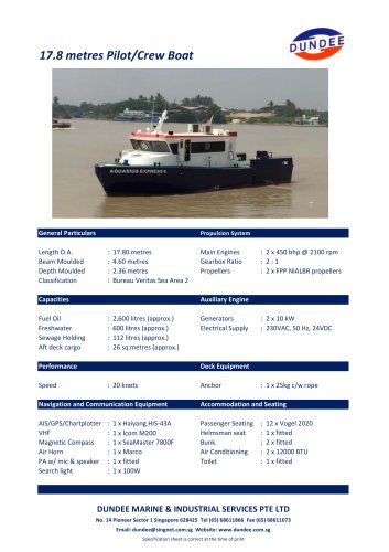 17m Pilot Launch / Crewboat