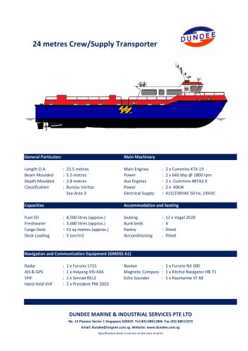 24m Fast Crew Boat / Supply Transporter